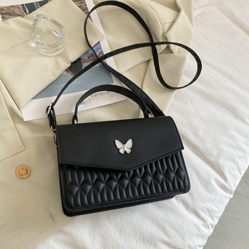 Túi Da PU Đeo Chéo Họa Tiết Kẻ Sọc Phong Cách Vintage