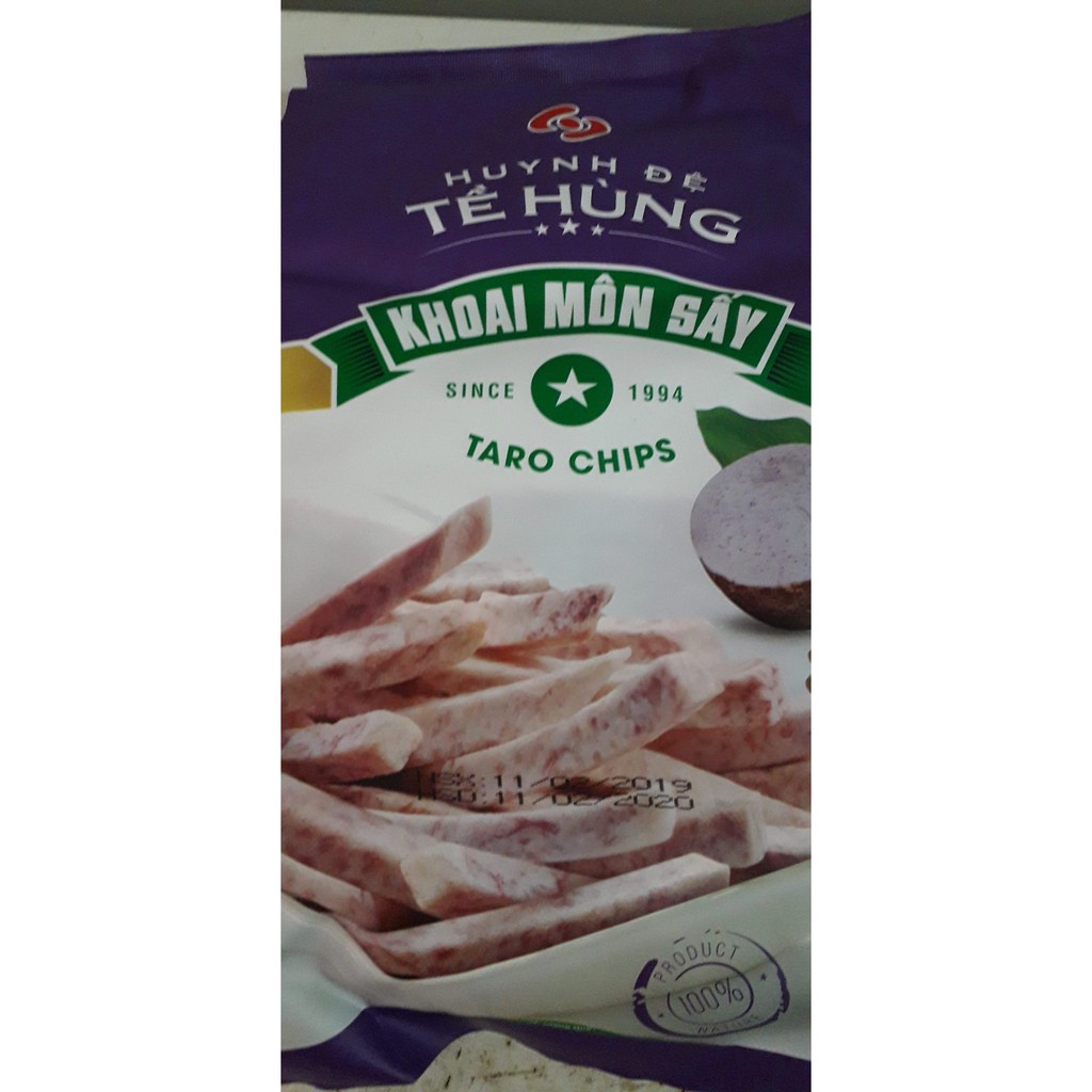 Khoai môn sấy giòn ngon Tề Hùng 500gr