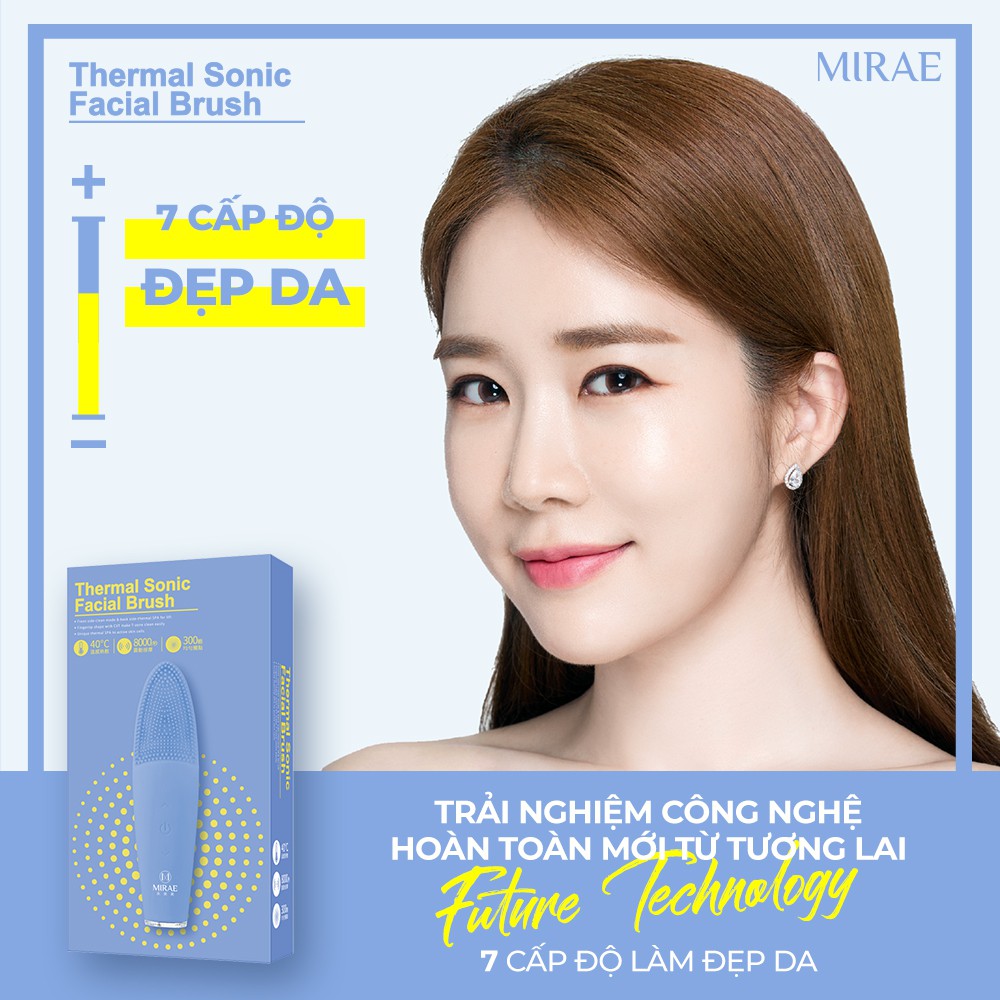 Combo Máy Rửa Mặt + Gel Tẩy Trang MIRAE 👍[BẢO HÀNH 1 NĂM] 👍 làm sạch lớp trang điểm làm sạch lỗ chân lông 150ml/chai