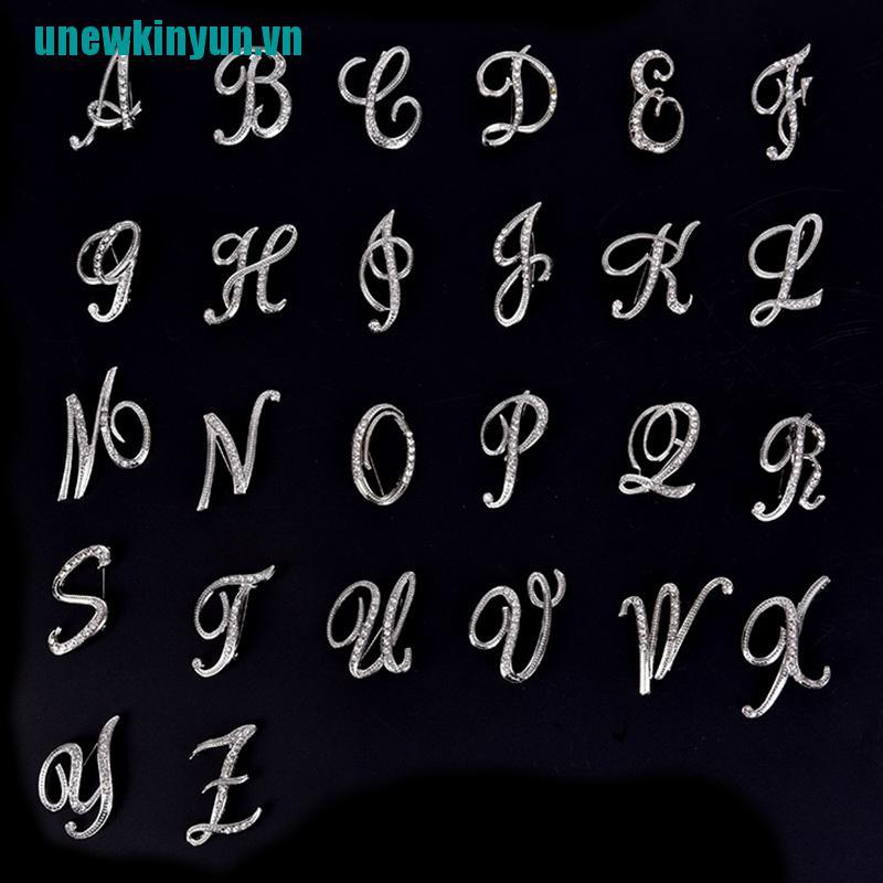 Y●Ghim Cài Áo Hình 26 Chữ Cái Đính Đá Nhân Tạo Thời Trang Cho Nữ