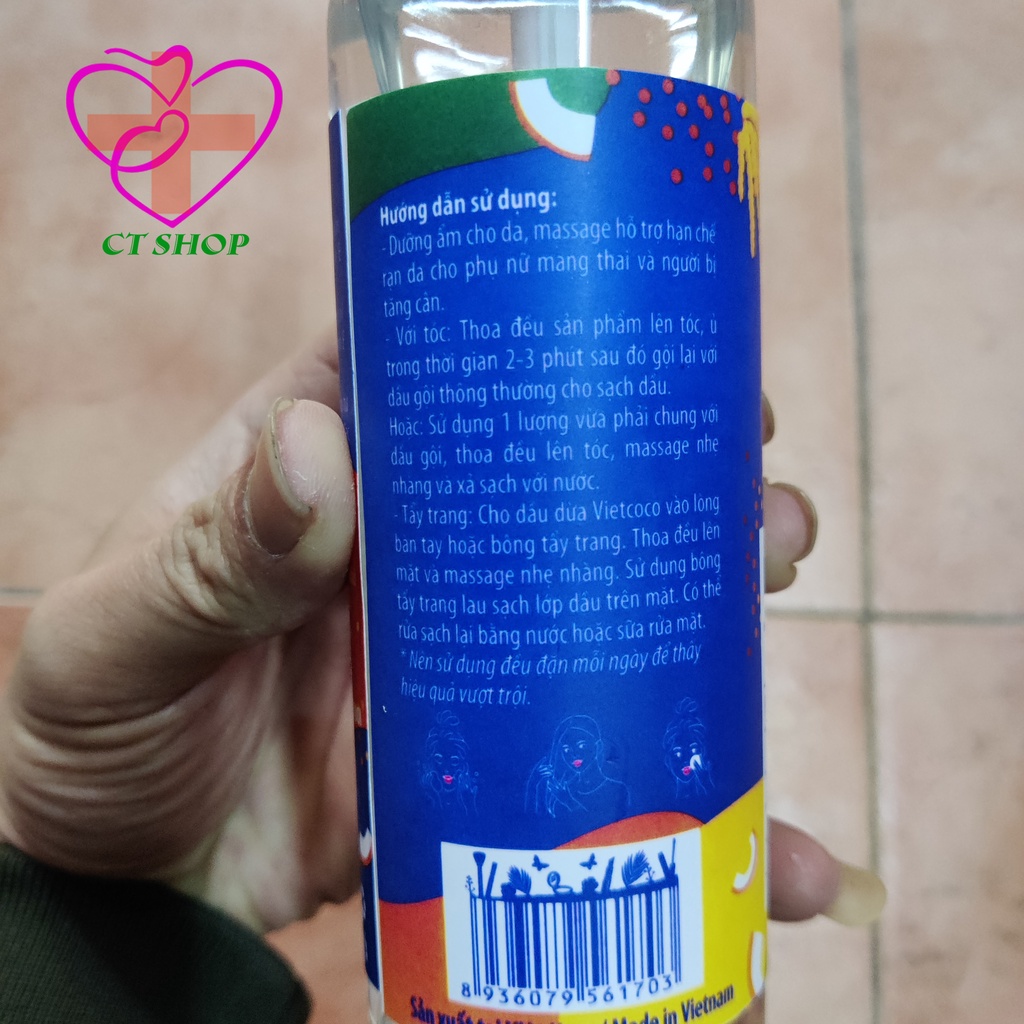 Dầu Dừa Vietcoco Dạng Chai Xịt 130ml Tiện Dụng