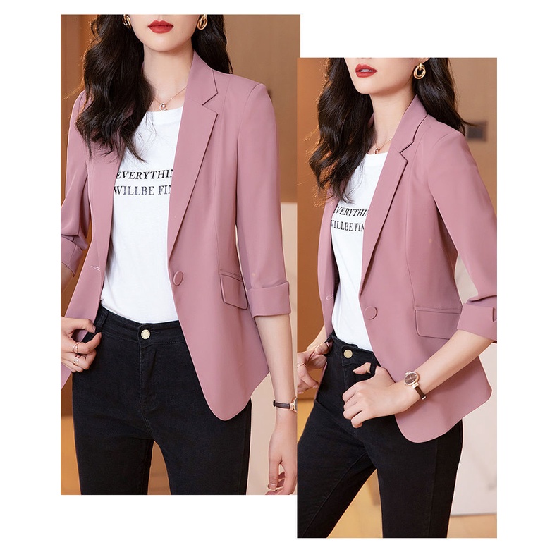 Áo Khoác Blazer Nữ Dáng Ôm Phong Cách Hàn Quốc