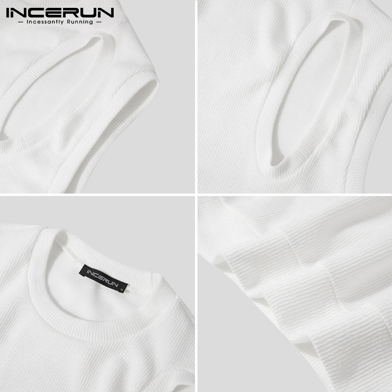 Áo len INCERUN trơn màu thiết kế dành cho nam