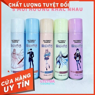 Siêu sale dầu gội khô butterfly shadow 150ml dạng xịt gội đầu khô an toàn siêu sale