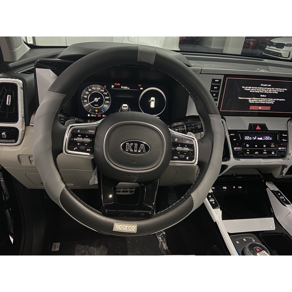Bao vô lăng tay lái Sparco cao cấp dành cho xe tải Kia K250 K200 Kia Bongo
