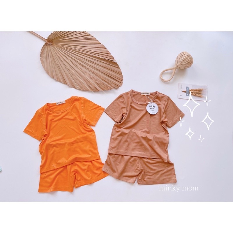 Quân Áo trẻ em😘FREESHiP😘Bộ MINKY MOM Cotton Lạnh Cộc Tay Cho Bé)