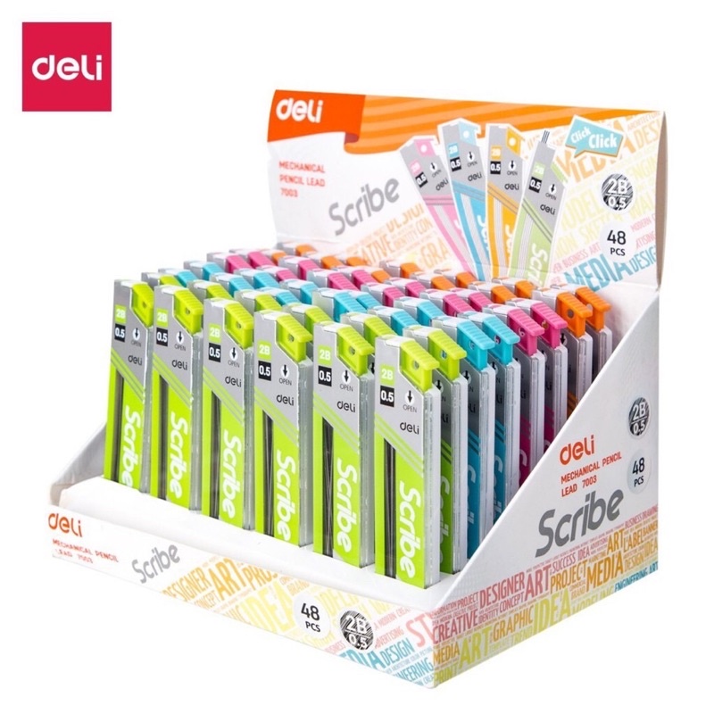 Ruột chì bấm Deli 2B 0.5mm