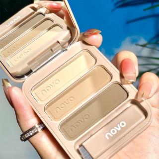 [Hàng mới về] Bảng Phấn Novo Trang Điểm Lông Mày 3 Màu 3d Chống Nước Chống Mồ Hôi Hiệu