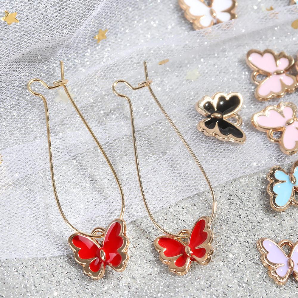 Set 10 Mặt Vòng cổ Hình Bướm Bằng Hợp Kim Tráng Men