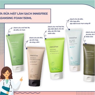 Sửa rửa mặt innisfree Táo, Trà xanh, Tro núi lửa.