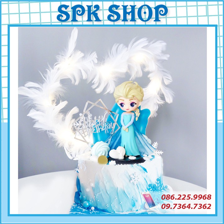 [FREESHIP❤️] Bupbe Công Chúa Elsa- Trang trí bánh sinh nhât bánh kem - SPK Shop
