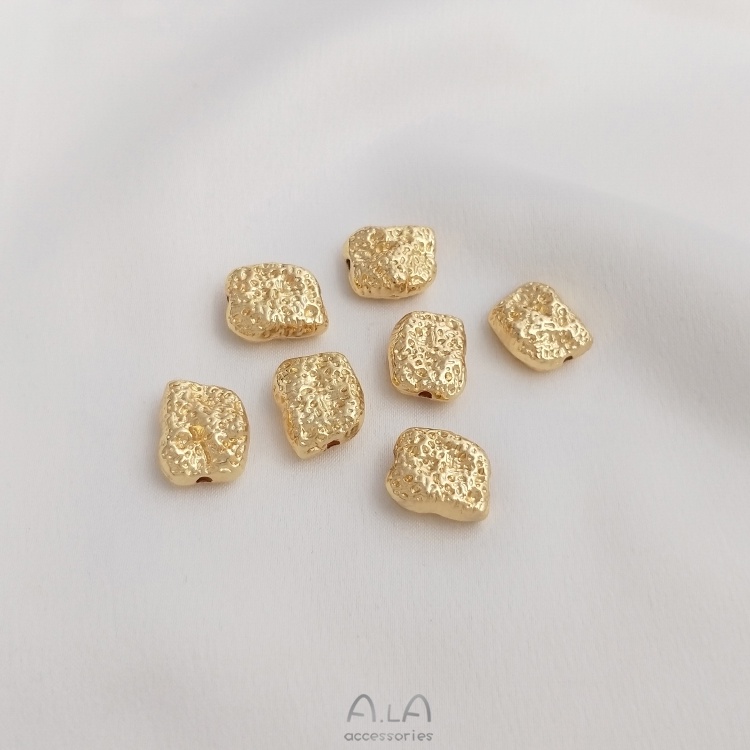 Hạt Đá Màu Vàng 14K Hình Dạng Không Đối Xứng Dùng Làm Trang Sức Thủ Công diy