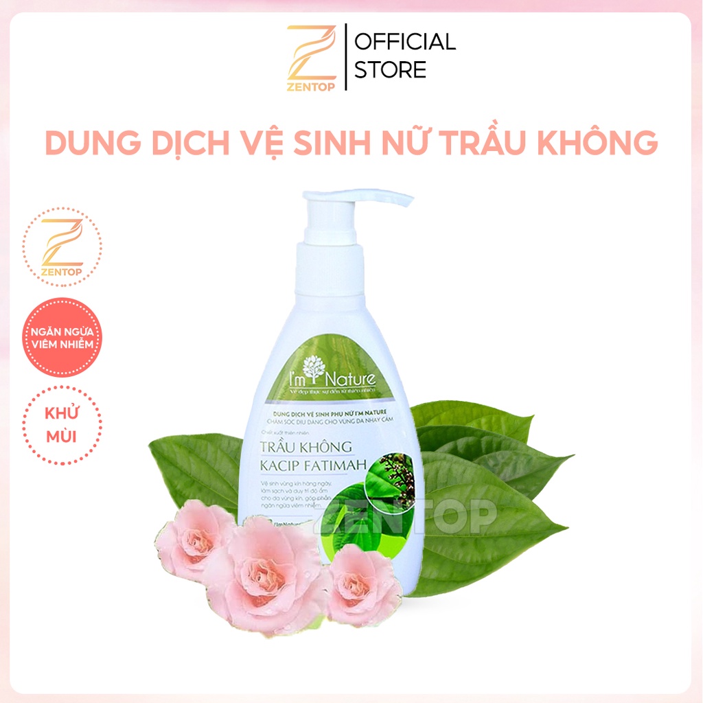 Dung dịch vệ sinh phụ nữ lá trầu không khử mùi sạch sâu an toàn dịu nhẹ Zentop