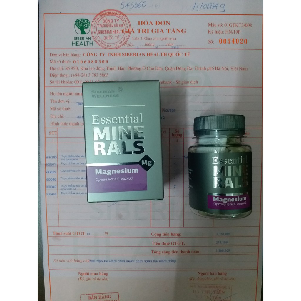 Viên uống giúp ngủ ngon  Essential Minerals Magnesium Siberi Nga 60 viên | BigBuy360 - bigbuy360.vn