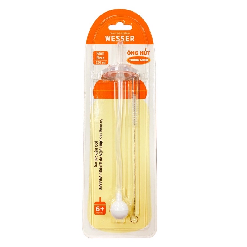 Ống hút thay thế bình WESSER cổ hẹp (dùng cho bình cổ hẹp PP,PPSU)