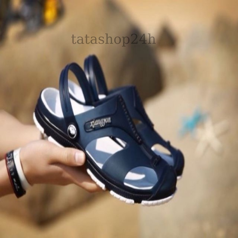 Dép Cross bít mũi nam KIANGYOU nhựa mềm đi mưa tatashop24h - SL012