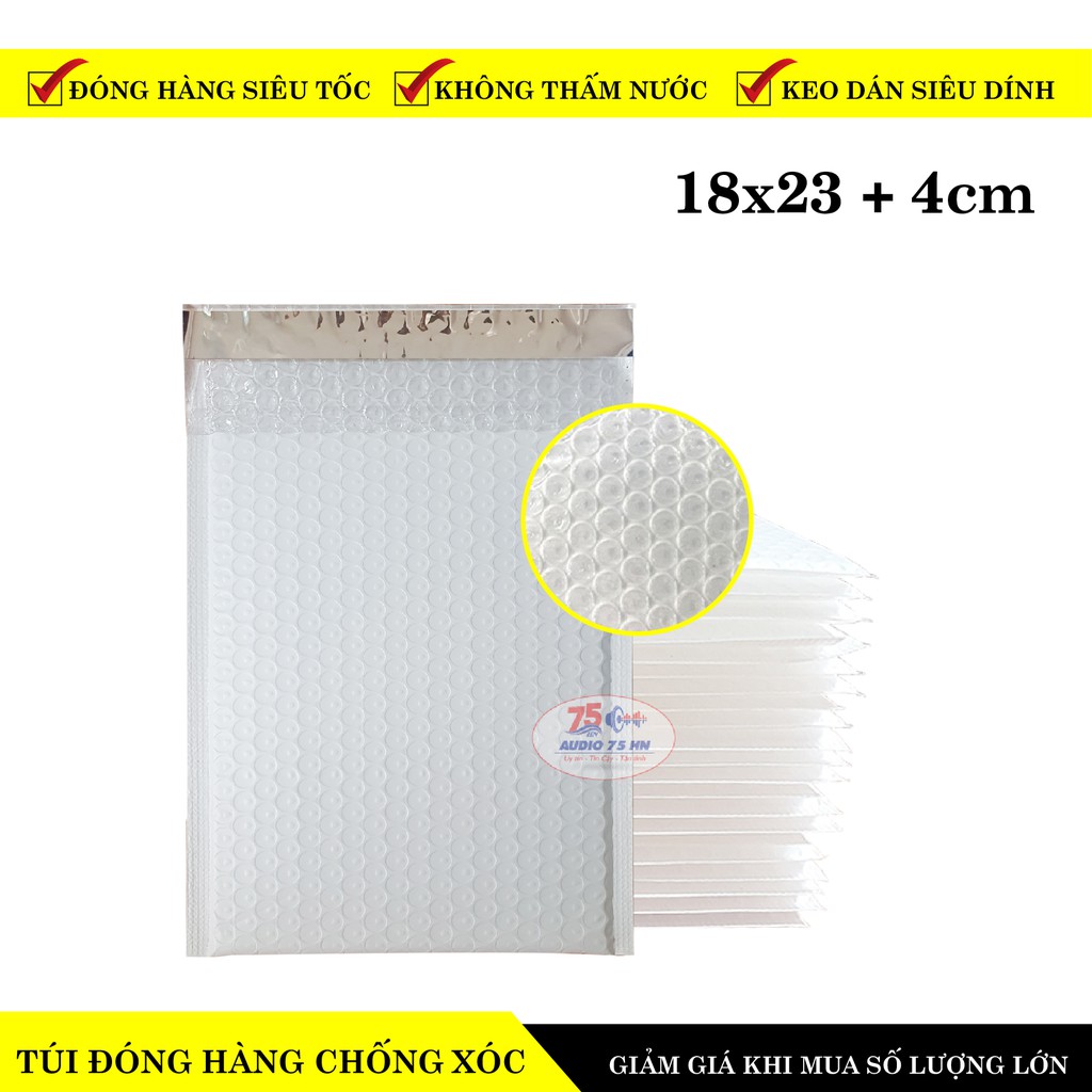 Túi giấy lót bóng khí (Kraft) kích thước 18x23cm +4cm - Túi đóng hàng chống sốc siêu bền