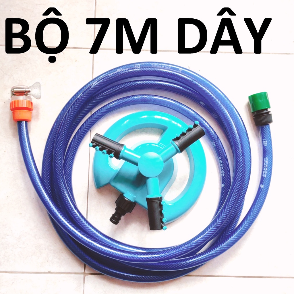 Vòi tưới cây, tưới mái tôn tự động xoay 360 độ, 7m dây