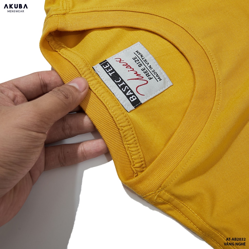 [Mã MABRAK99 giảm 10% tối đa 30k đơn 99k]Áo thun nam tay ngắn AKUBA form freesize chất liệu cotton không co rút AB2032 | BigBuy360 - bigbuy360.vn