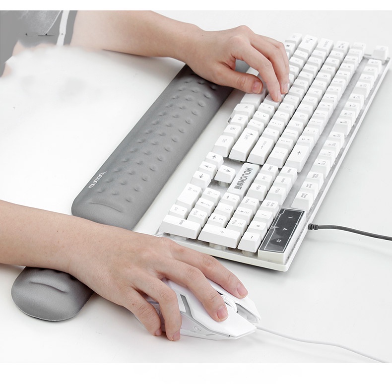 Combo Bộ Lót Chuột Silicon + Đệm Kê Bàn Phím Chống Mỏi Cổ Tay Boona 3D Mouse Pad
