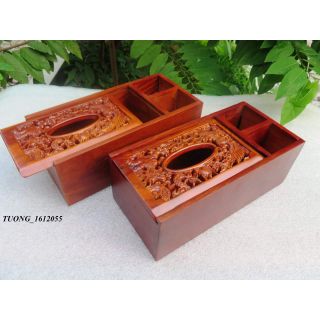 Hộp đựng giấy ăn gỗ Hương