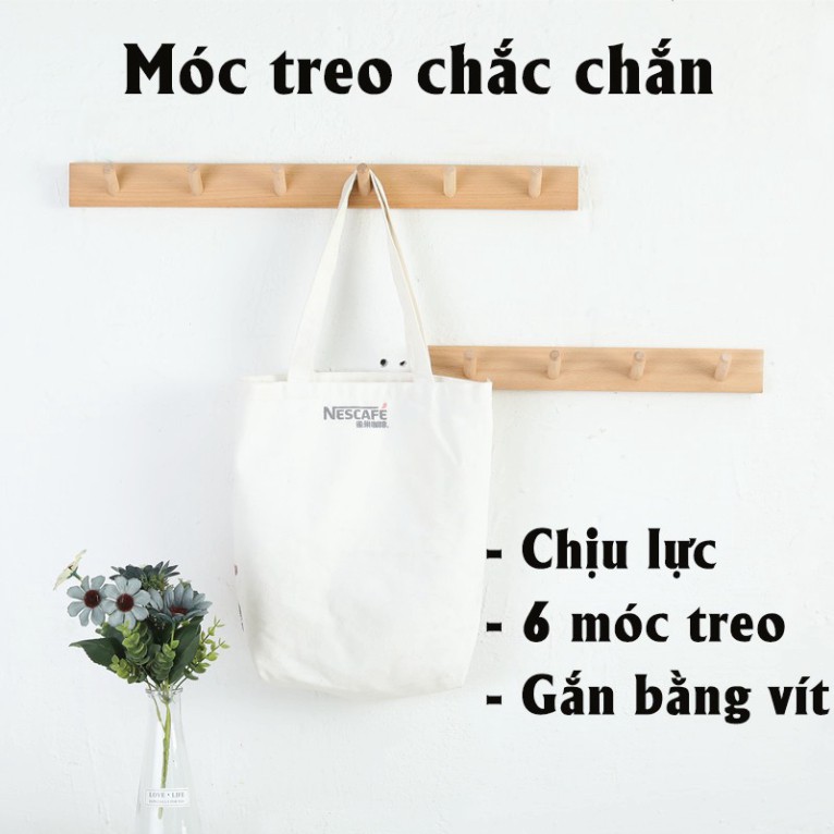 tUANN2 Mắc Treo Quần Áo Gắn Tường, Móc Treo Đồ Đa Năng Bằng Gỗ PAPAA.HOME tUANN2