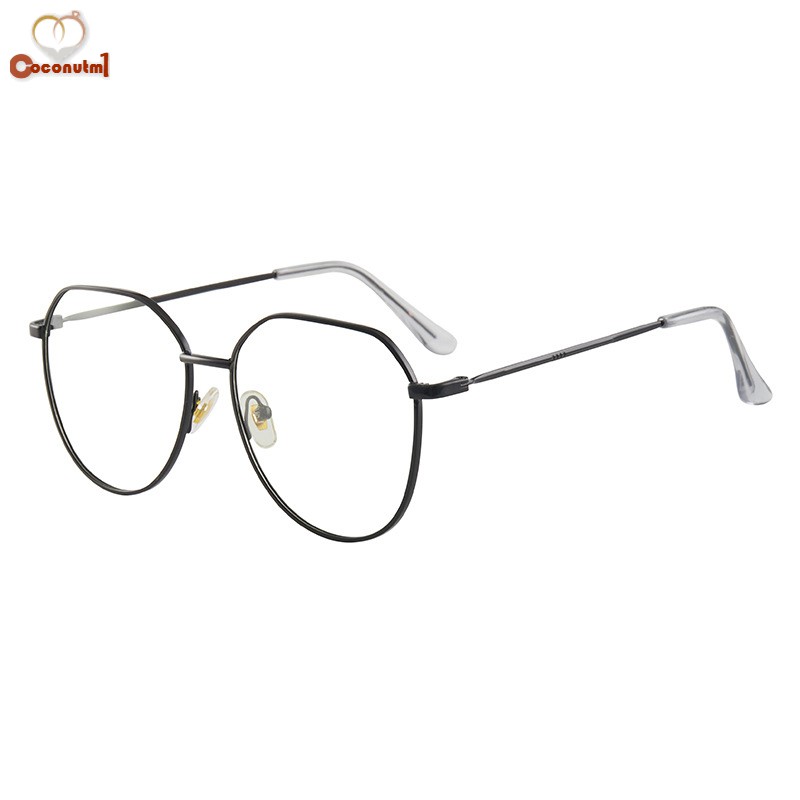 C New smart color-changing anti-blue light glasses frame metal polygon net red outdoor fishing eye protection sunshade flat mirror