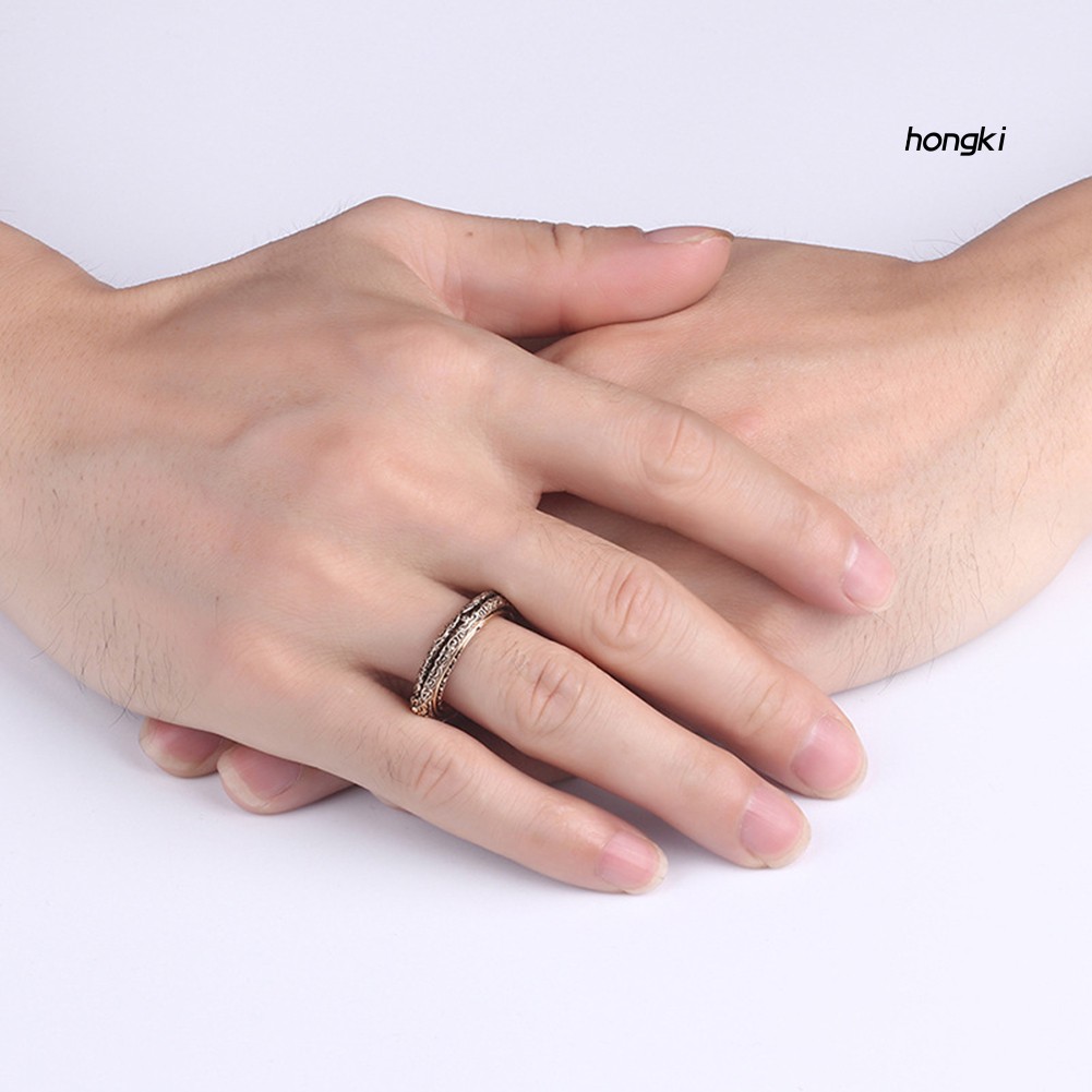 Nhẫn Hợp Kim Hình Tròn Phong Cách Vintage Cho Nam Và Nữ