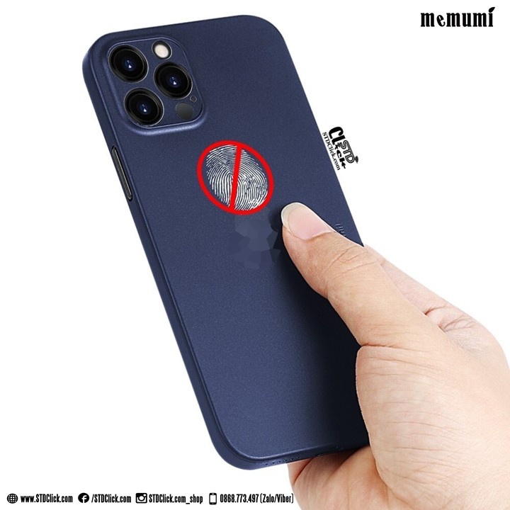 ỐP LƯNG IPHONE 12 PRO MEMUMI MỎNG LỤA CHÍNH HÃNG