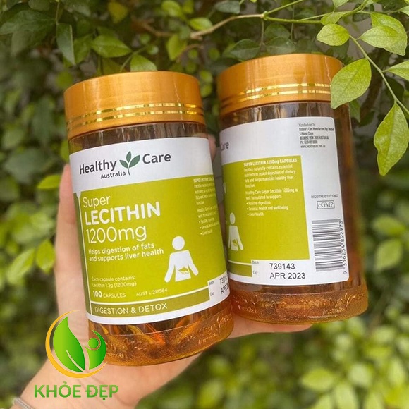 Viên Uống Mầm Đậu Nành Healthy Care Super Lecithin 1200mg Lọ 100 Viên Của Úc