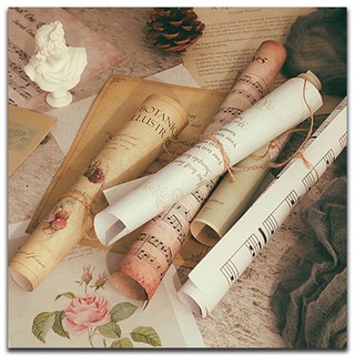 Set 5 tấm tạp chí vintage phụ kiện chụp ảnh phụ kiện trang trí