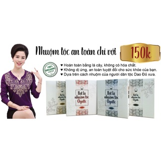Bột lá nhuộm tóc phủ bạc thiên nhiên ogatic