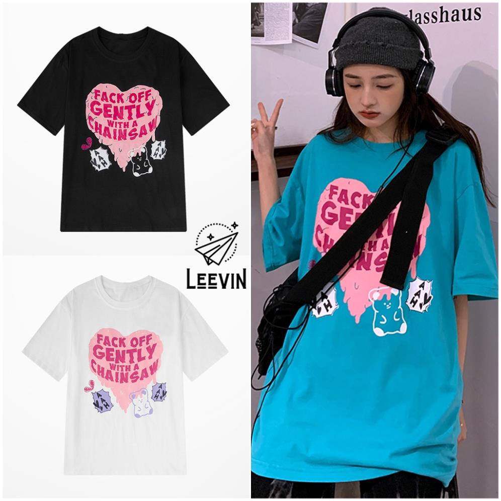 Áo Thun Form Rộng Trái Tim Gently Unisex Nam Nữ - Kiểu áo phông nữ tay lỡ oversize Ulzzang Nelly Leevin Store 2022
