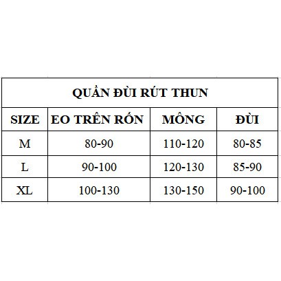 QUẦN SHORT GÂN RÚT BIGSIZE 60-90KG. HÌNH THẬT 100%