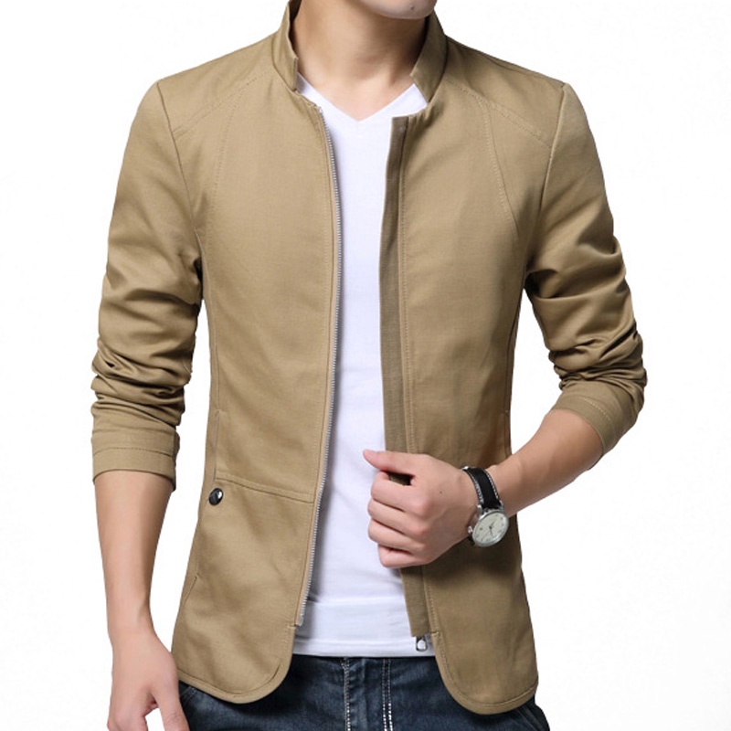 Mới Áo Khoác Blazer Phối Nút Cho Nam