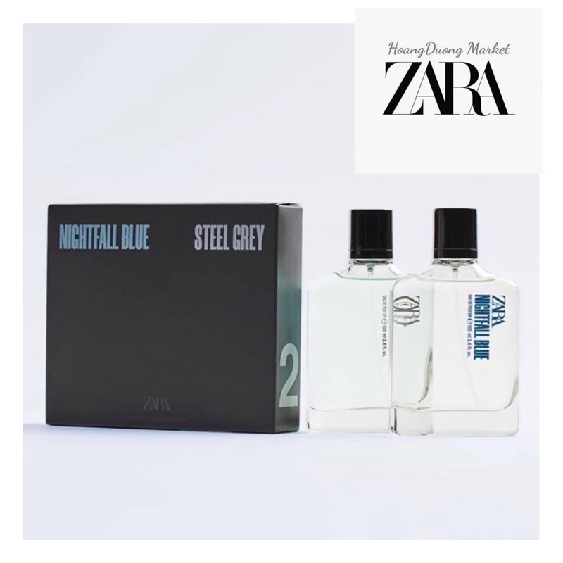 Set nước hoa nam Zara Nighfall Blue và Stell Grey 100m
