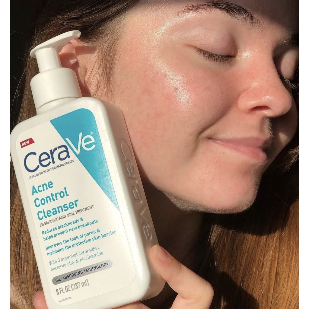 CeraVe Acne Control Cleanser - Gel rửa mặt kiểm soát mụn 2% Salicylic Acid
