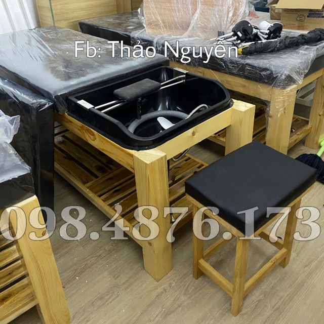 Giường Gội Gỗ 2in1