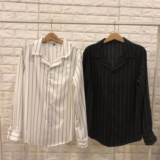 ÁO SƠMI SỌC CỔ VEST
