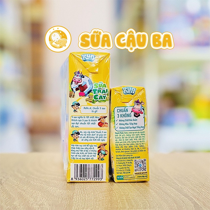 DATE MỚI  Lốc Sữa Trái Cây Kun Vị Nhiệt Đới