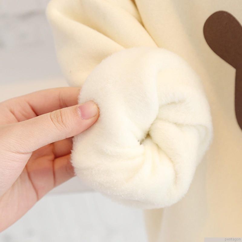Áo hoodie giữ ấm họa tiết gấu hoạt hình phong cách Hàn Quốc cho bé 9-5 tuổi