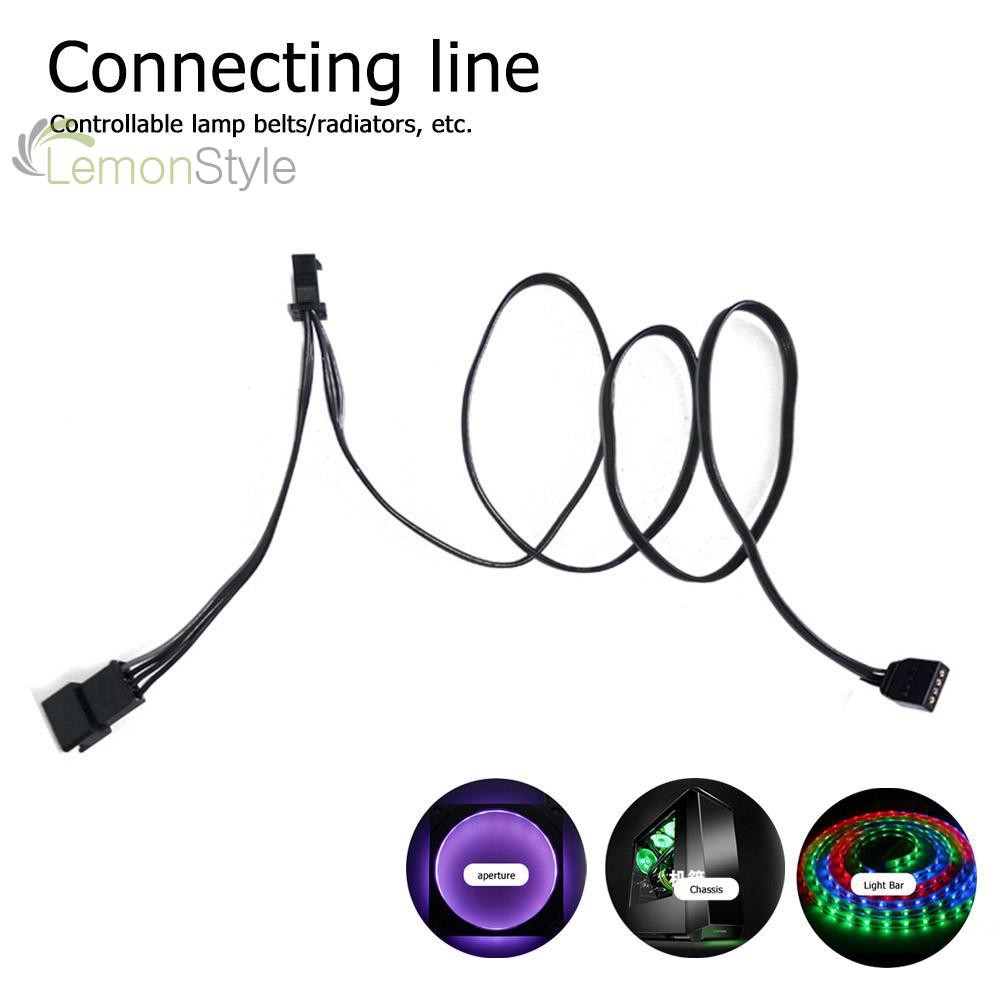 ◎▎PHANTEKS 4Pin RGB Connector Cable 60cm PC Case Fan LED Strip Extension Cord