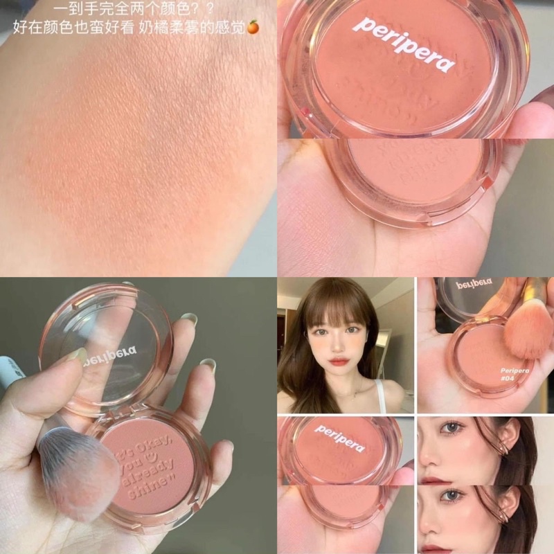 Phấn Má Hồng Perapera Pure Blushed Sunshine Cheek 4.2g