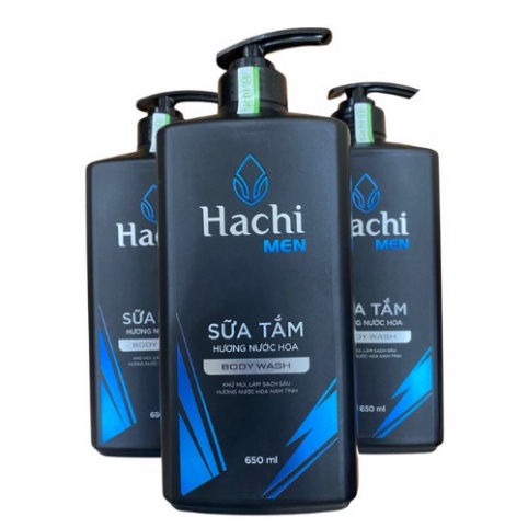 Sữa tắm Hachi Men hương nước hoa BODY WASH 650ml khử mùi làm sạch sâu hương nước hoa nam tính - Sữa tắm nam Chính Hãng