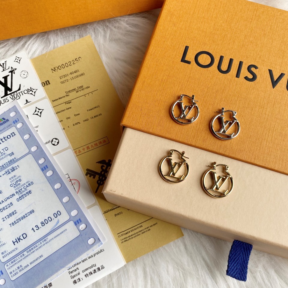 LOUIS VUITTON Bông Tai LV Bằng Thép Titan Thời Trang Cho Nữ