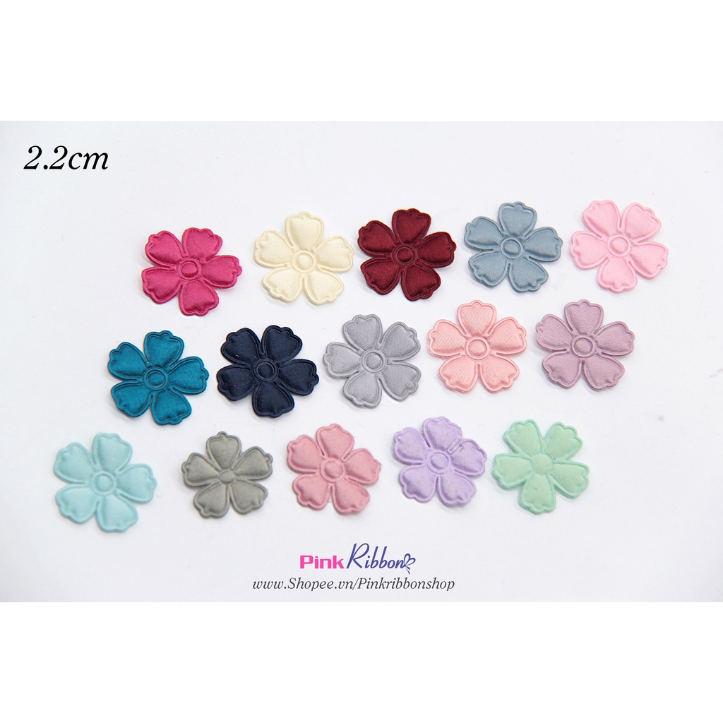 SET 10 CÁNH - Cánh hoa nhí vải lụa ép viền
