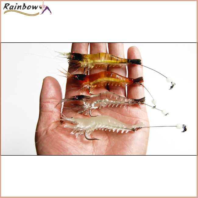 Mồi câu cá giả hình con tôm mềm 9cm 6g tiện lợi