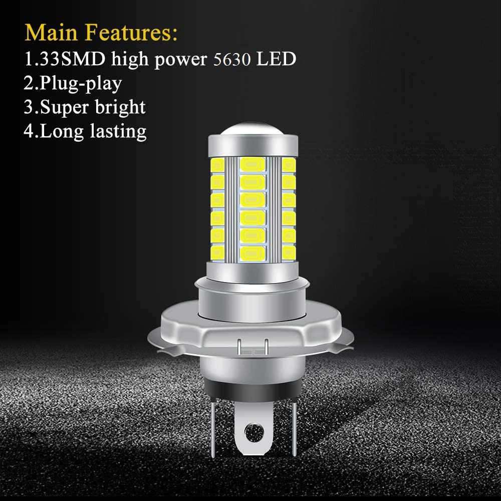 Led chân H4 chip 5630 33 mắt đèn sương mù, đèn Xi Nhan, Đèn Hậu  Đèn Lùi, ô tô, xe máy thiết kế cầu lồi