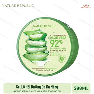 [Mã giảm giá] Gel Dưỡng Da Lô Hội Nature Republic Soothing & Moisture Aloe Vera 92% Soothing Gel 300ml
