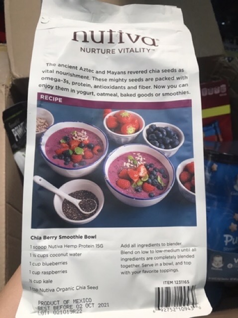 Hạt Chia Nutiva 1,36kg hàng Mỹ